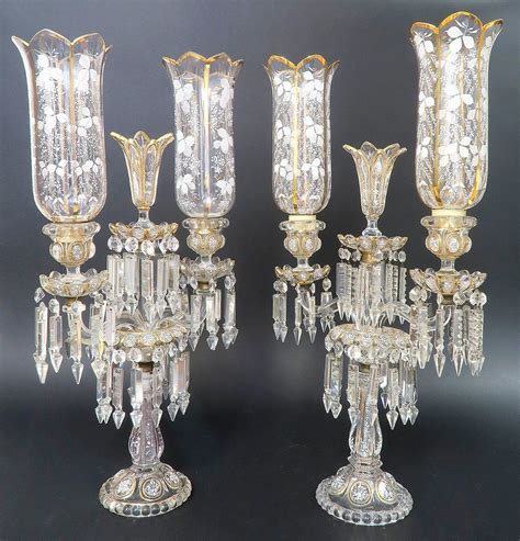 Baccarat, France, chandeliers and candelabra .